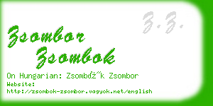 zsombor zsombok business card